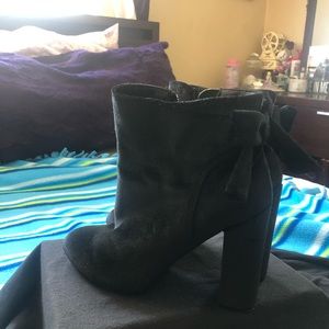 Velvet Booties with bow